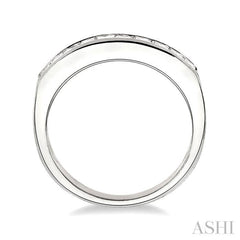 1/2 ctw Princess Cut Diamond Wedding Band in 14K White Gold