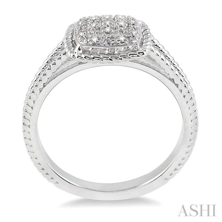 1/20 ctw Single Cut Diamond Ring in Sterling Silver