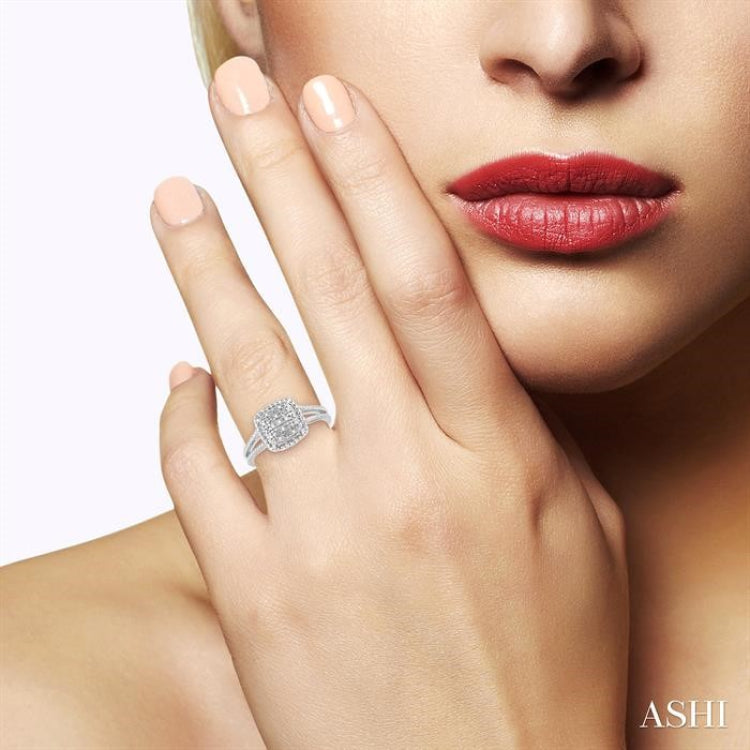 1/20 ctw Single Cut Diamond Ring in Sterling Silver