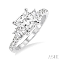 3/8 ctw Diamond Semi-Mount Engagement Ring in 14K White Gold