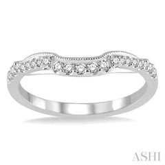1/6 ctw Round Cut Diamond Wedding Band in 14K White Gold