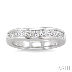 3/4 ctw Princess Cut Diamond Matching Wedding Band in 14K White Gold