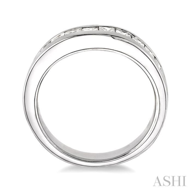 3/4 ctw Princess Cut Diamond Matching Wedding Band in 14K White Gold