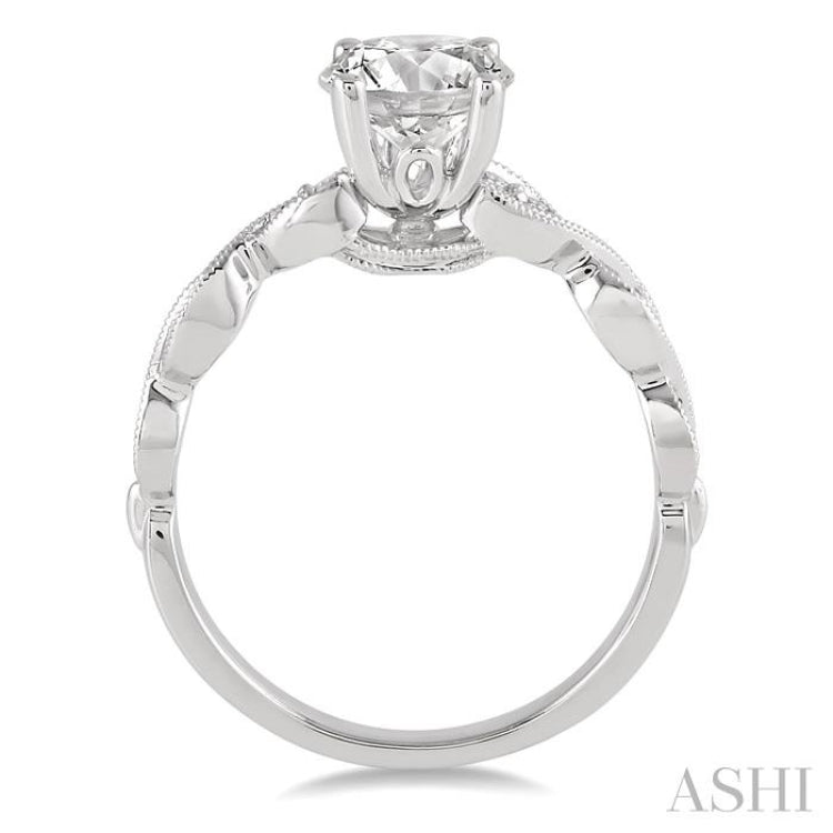 1/4 ctw Diamond Semi-mount Engagement Ring in 14K White Gold