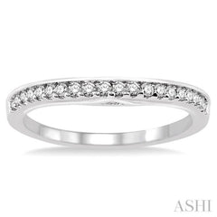 1/4 ctw Round Cut Diamond Wedding Band in 14K White Gold