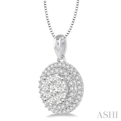 1/2 ctw Diamond Lovebright Pendant in 14K White Gold with Chain