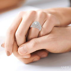 1 3/8 ctw Diamond Semi-mount Engagement Ring in 14K White Gold