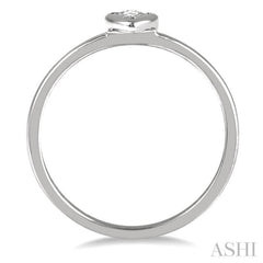 1/50 ctw Pear Shape Round Cut Diamond Promise Ring in 10K White Gold