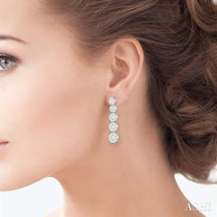 1 1/6 ctw Lovebright Round Cut Diamond Earrings in 14K White Gold