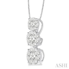 1/2 ctw Diamond Lovebright Pendant in 14K White Gold with Chain