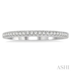 1/6 Ctw Round Cut Diamond Wedding Band in 14K White Gold