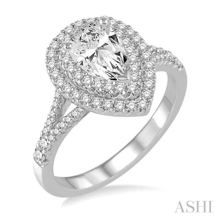 1/2 ctw Diamond Semi-mount Engagement Ring in 14K White Gold