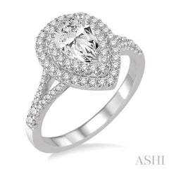 1/2 ctw Diamond Semi-mount Engagement Ring in 14K White Gold