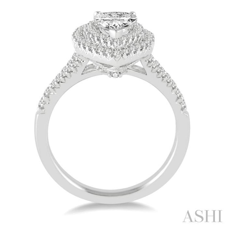 1/2 ctw Diamond Semi-mount Engagement Ring in 14K White Gold