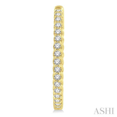 1.00 ctw Inside-Out Round Cut Diamond Hoop Earrings in 14K Yellow Gold