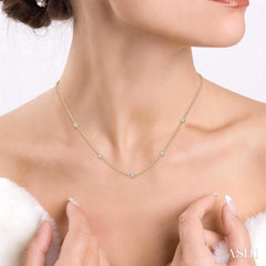 1 ctw Round Cut Diamond Fashion Necklace in 14K Yellow Gold