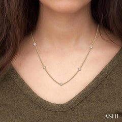 2 ctw Round Cut Diamond Fashion Necklace in 14K Yellow Gold