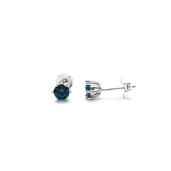 6 Prong CZ Stud (SILVER) - Zircon