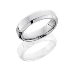 Cobalt Chrome 6mm Flat Band with High Beveled Edges