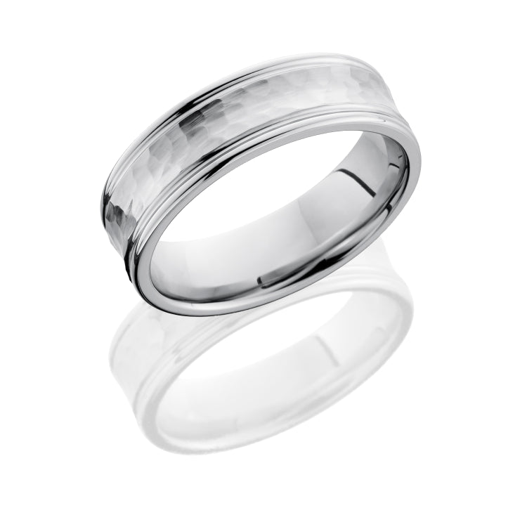 Cobalt Chrome 7mm Concave Band with Rounded Edges