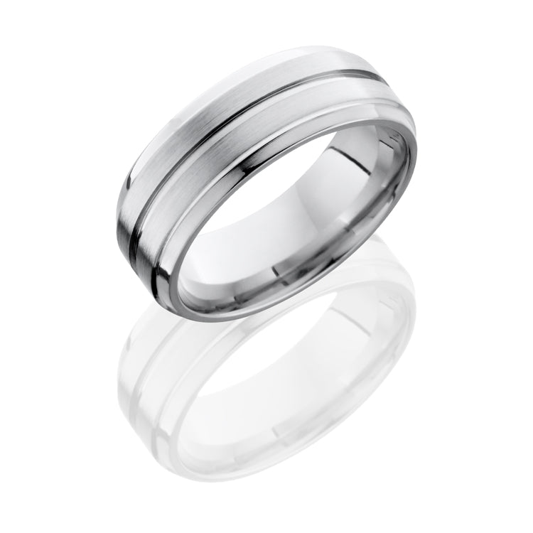 Cobalt Chrome 8mm beveled Band