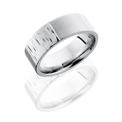 Cobalt Chrome 8mm Flat Band with Segmented Pattern