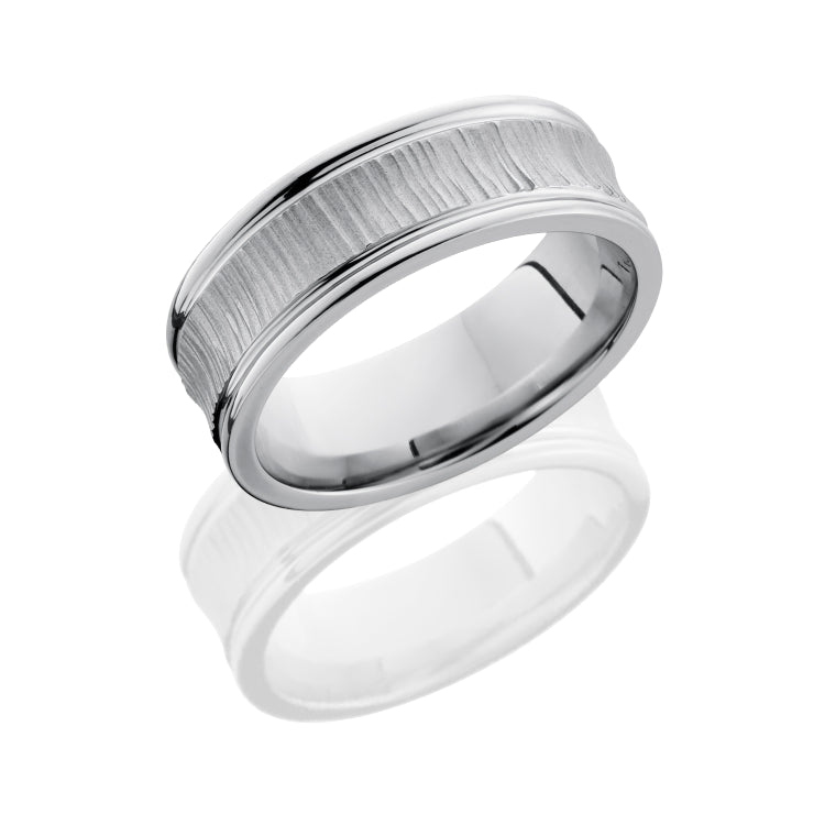 Cobalt Chrome 8mm Concave Band with Rounded Edges