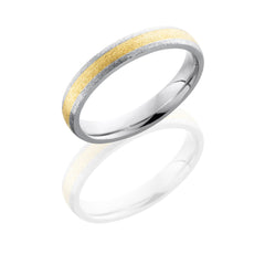 Cobalt Chrome 4mm Domed Band with 2mm of 14KY 