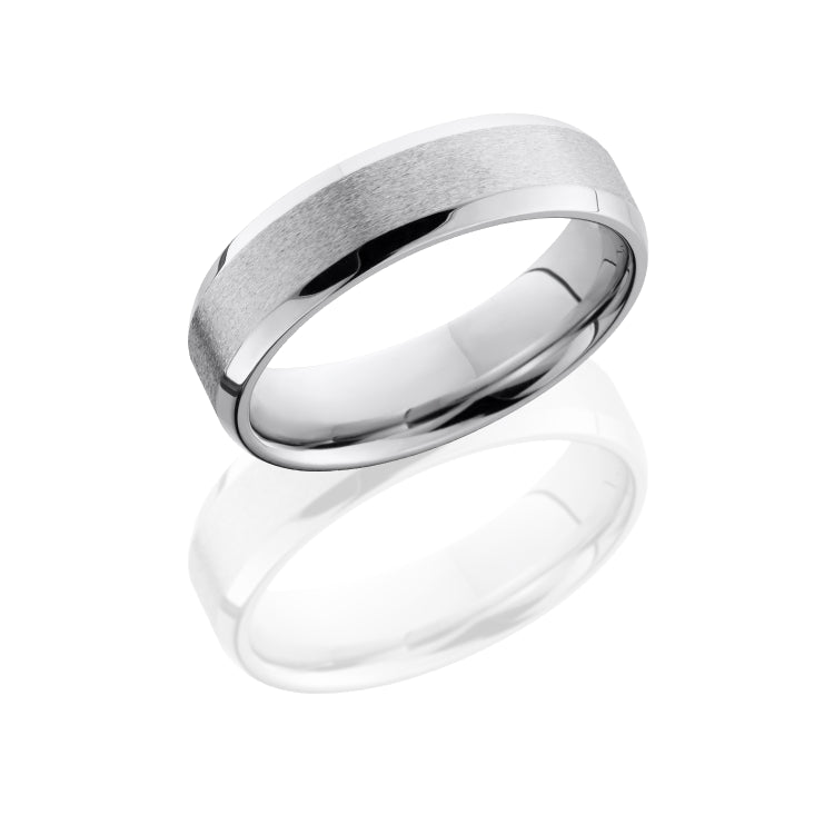 Cobalt Chrome 6mm Flat Band with Beveled Edges