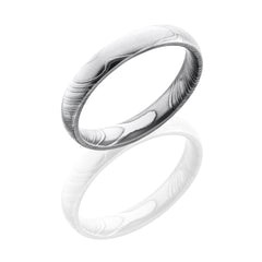 Damascus Steel 4mm Domed Band
