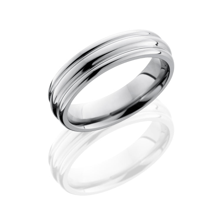 Titanium 6mm Domed Band with Rounded Edges