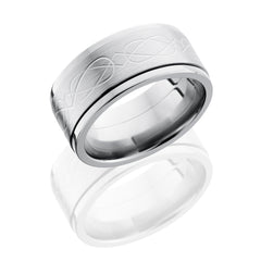 Titanium 10mm Flat, Spinner Band with Celtic Pattern