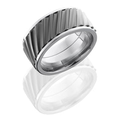 Titanium 100 Flat, Spinner Band with Helical Pattern