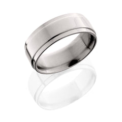 Titanium 8mm band with a raised center