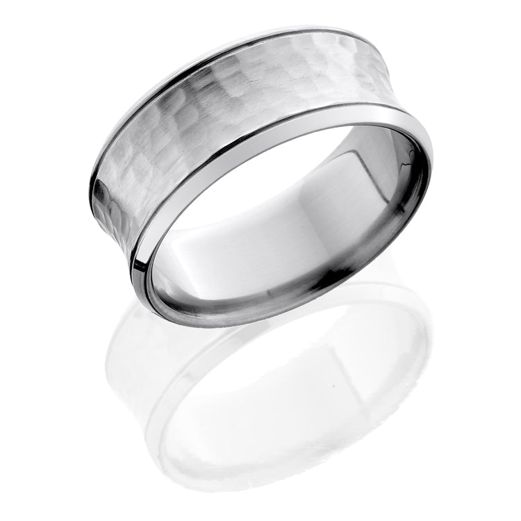 Titanium 100mm Beveled Band with Concave Center