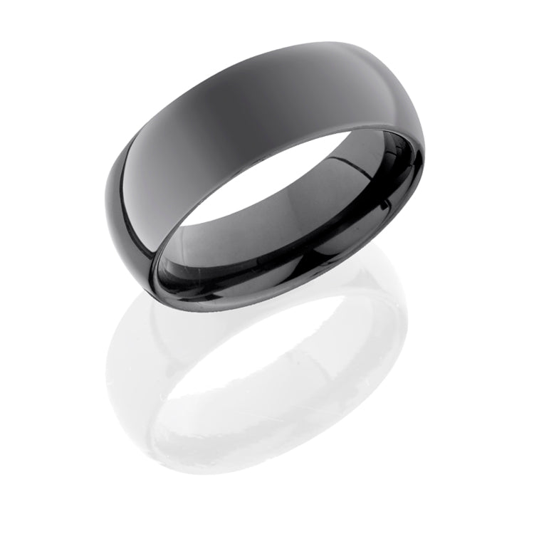 Tungsten Ceramic 8mm Domed Band