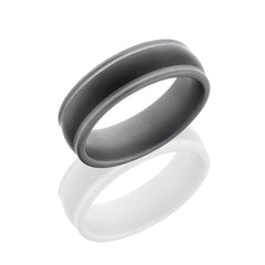 Tungsten and Ceramic 7mm Domed Band