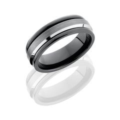 Ceramic and Tungsten 7mm Band