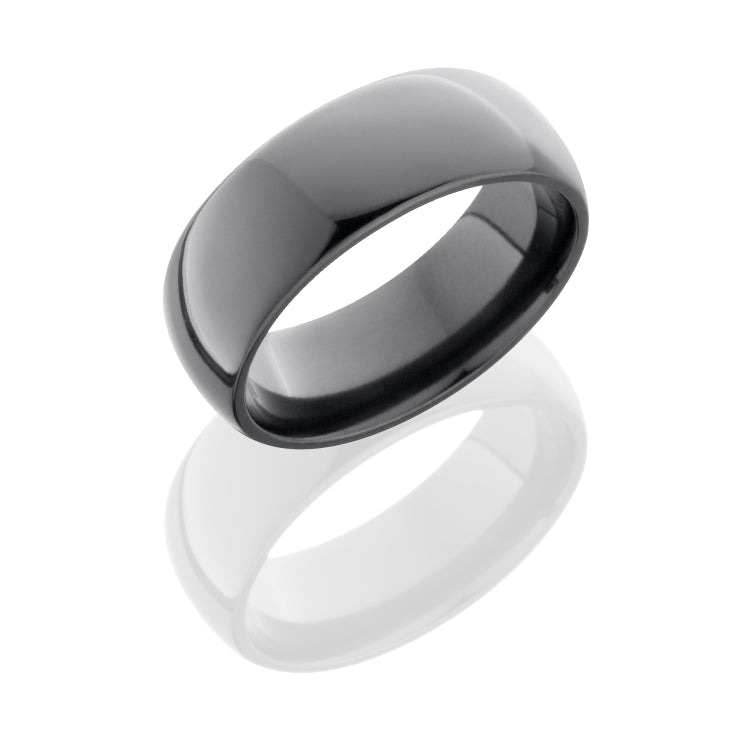 Zirconium 8mm Domed Band