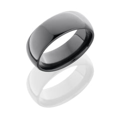Zirconium 8mm Domed Band