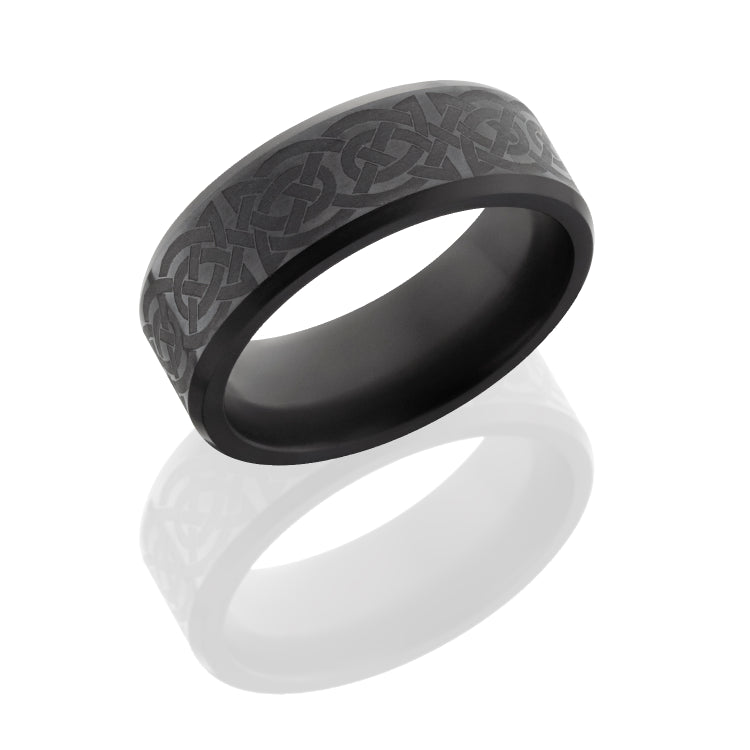Solid diamond ring with rounded-bevel edge design