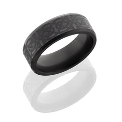 Solid diamond ring with rounded-bevel edge design
