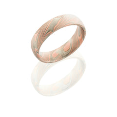 Mokume 5mm Domed with PD, SS