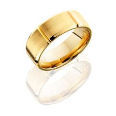  8mm Flat Band with Maltese Cross Pattern
