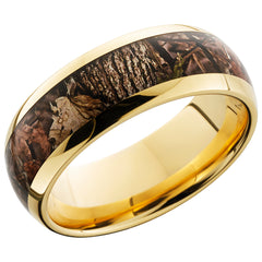  8mm Flat Band with Maltese Cross Pattern