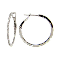 DIAMOND EARRING, 14KW (N), D=0.28
