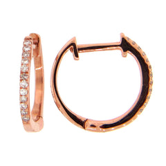 DIAMOND EARRING, 14KR (N), D=0.08