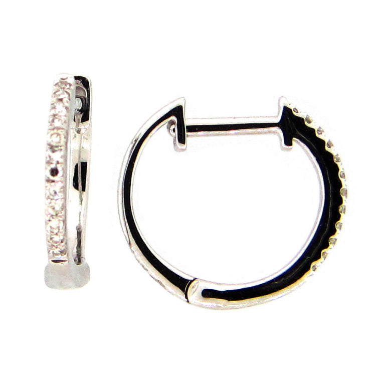DIAMOND EARRING, 14KW (N), D=0.08