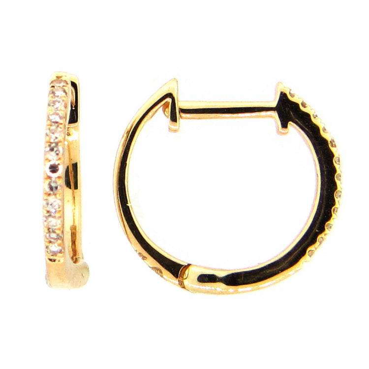 DIAMOND EARRING, 14KY (N), D=0.08