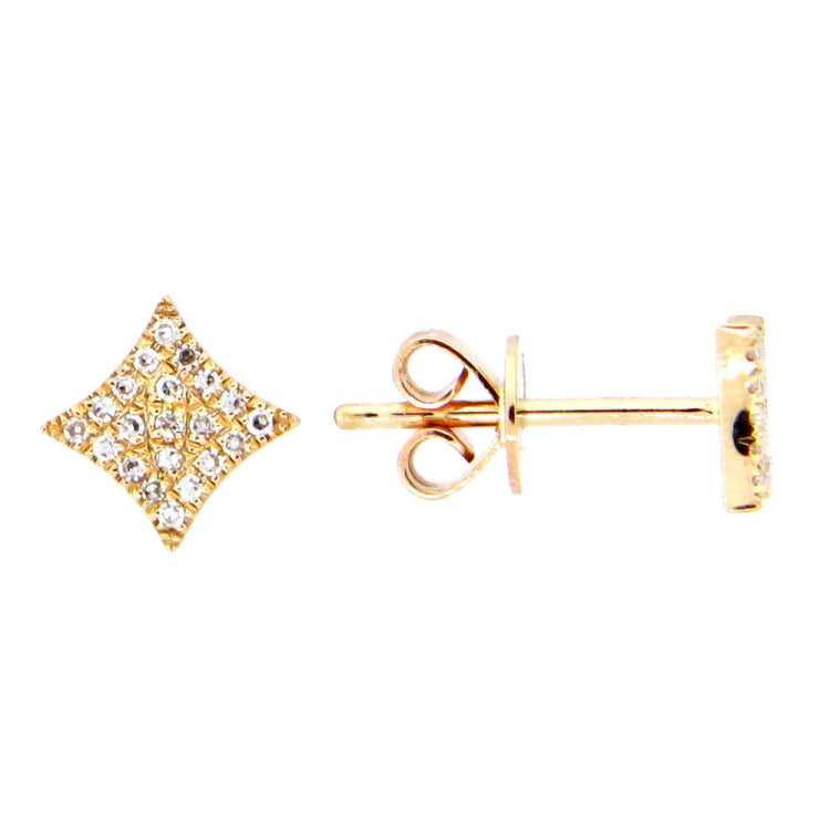 DIAMOND EARRING, 14KY (N), D=0.08